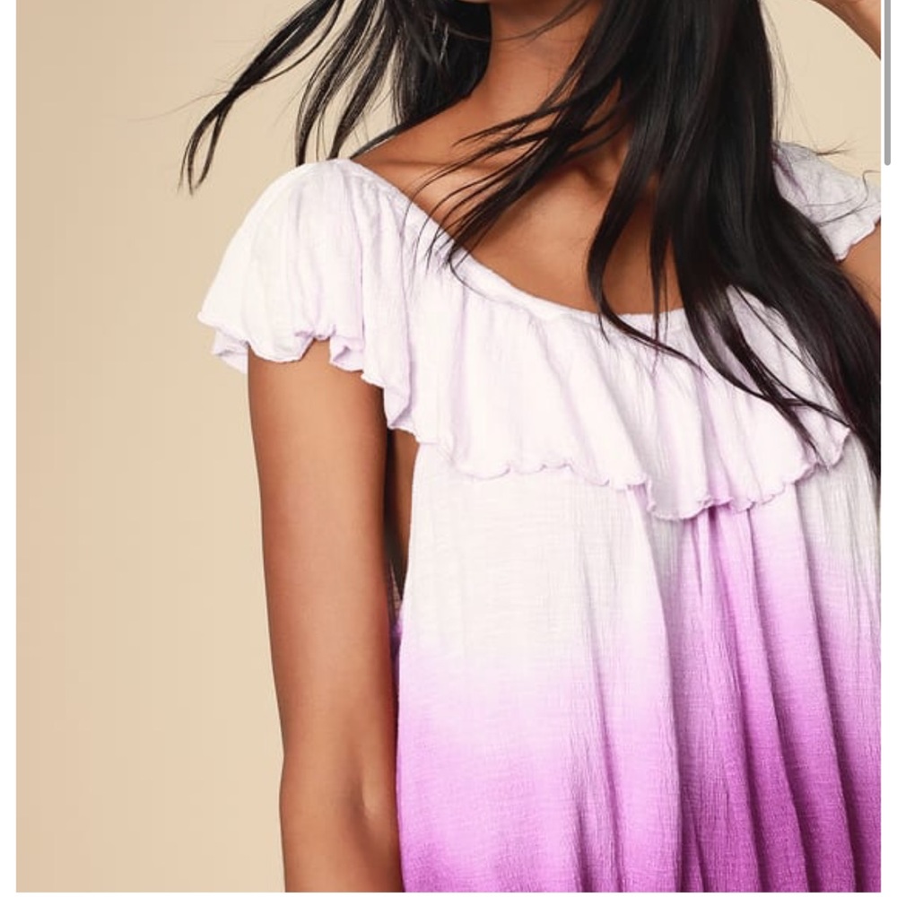 Free People Cora Lee Pink tie dye Off-the-shoulder top